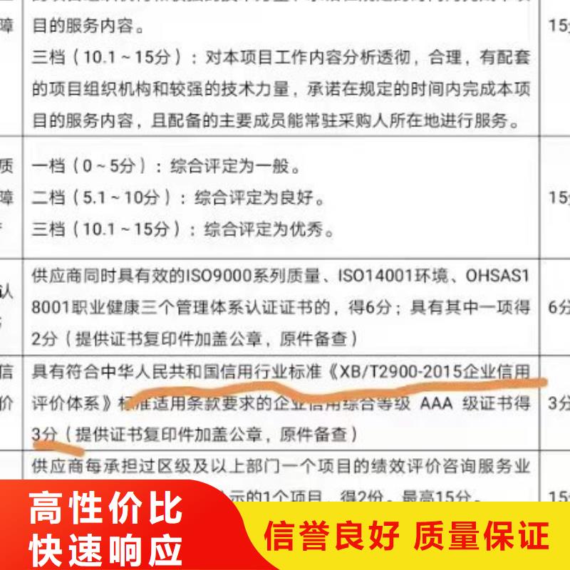 ISO认证企业信用评价品质优