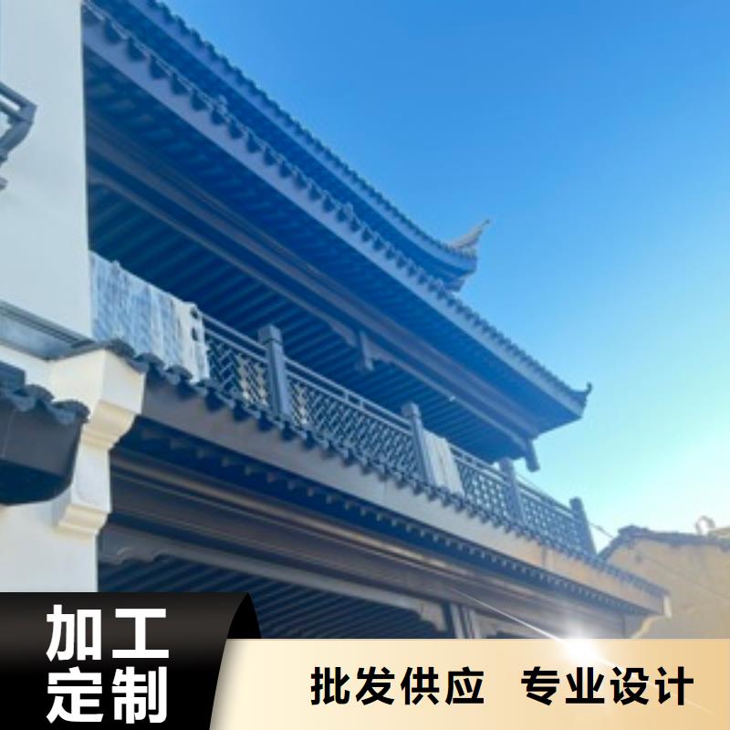 铝代木古建古铜色回廊建筑定制定做