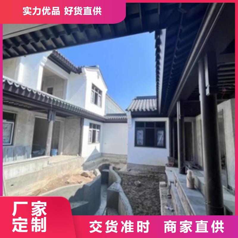 铝代木古建古铜色回廊建筑定制定做