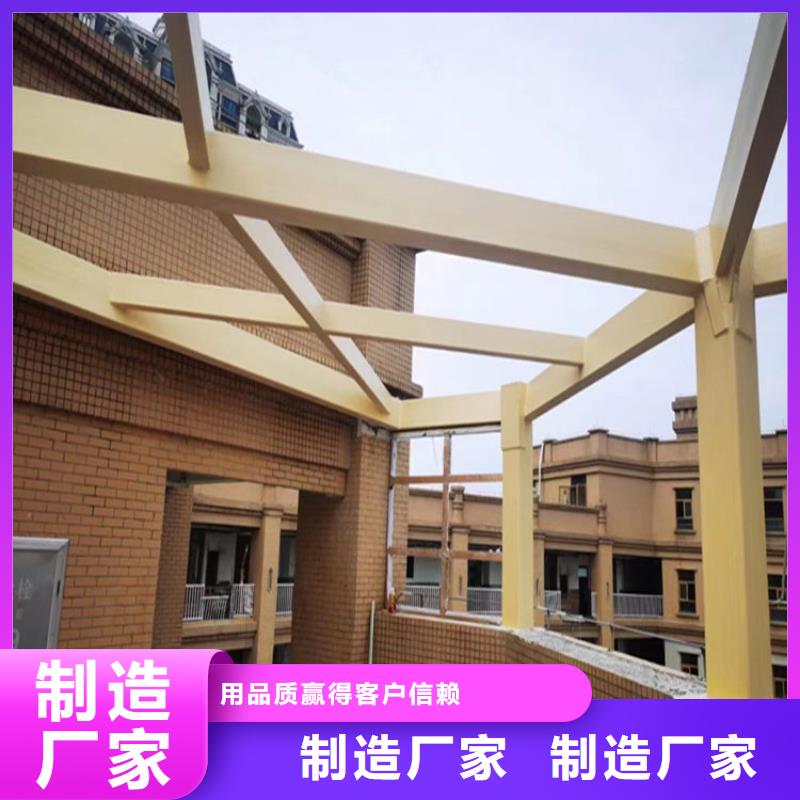 源头厂家长廊花架木纹漆厂家施工
