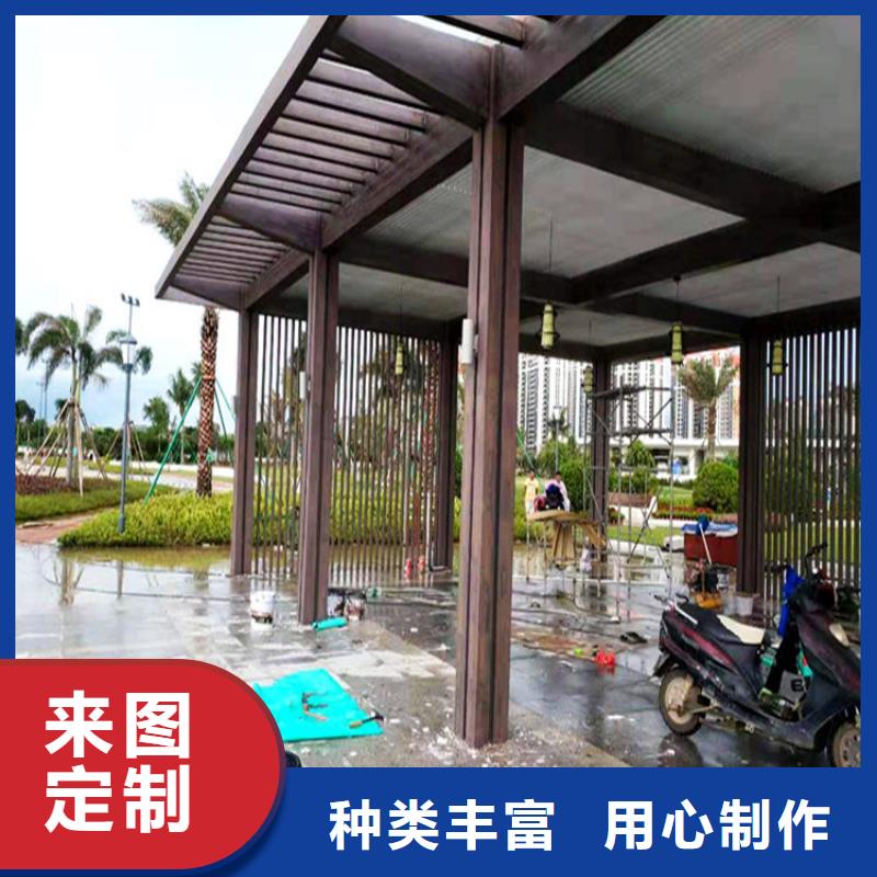 源头厂家长廊花架木纹漆厂家施工
