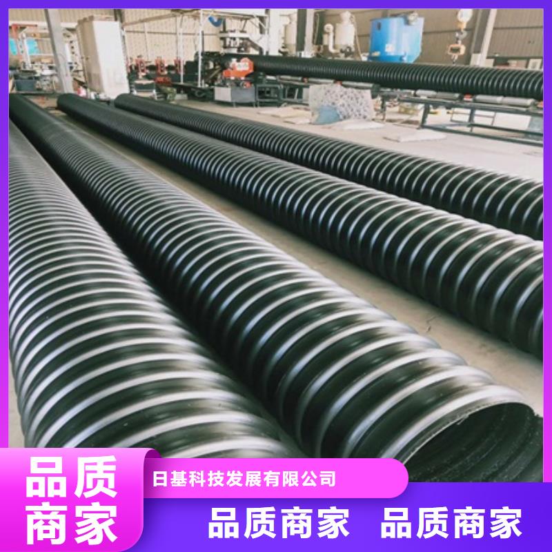HDPE聚乙烯钢带增强缠绕管PE给水管产地批发